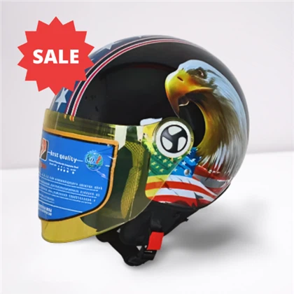 Casque de moto ouvert
